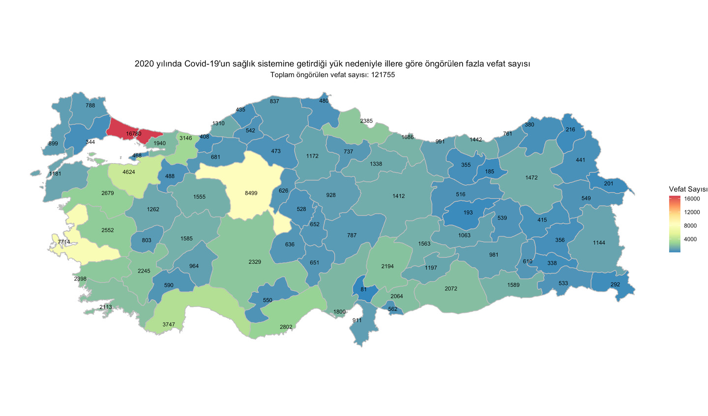 Gercek ölüm sayısı acıklananın 4 katı