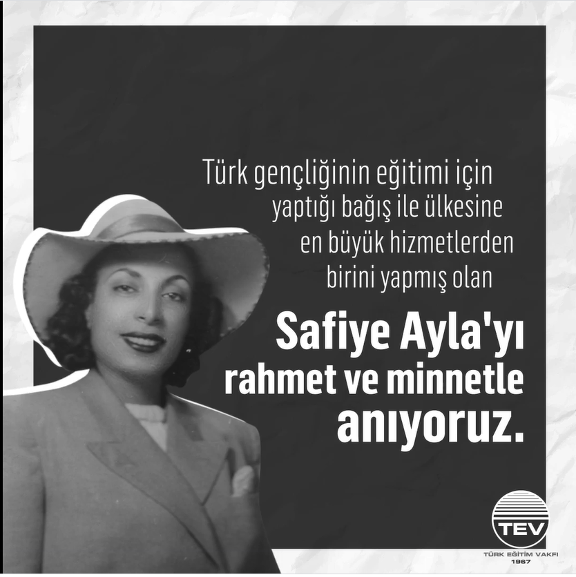 Türk Eğitim Vakfı Safiye Ayla’yı dijital ortamda düzenlediği etkinlikle andı
