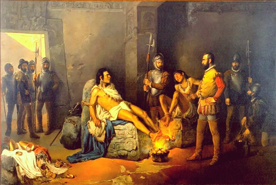 SON AZTEK KRALI CUAUHTEMOC'UN İŞKENCESİ...